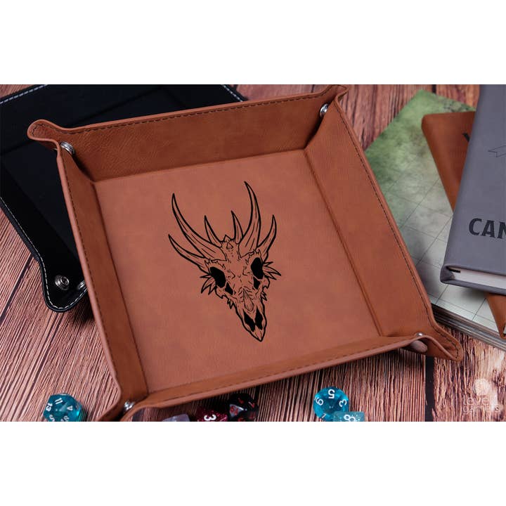 Dragon Skull - D&D Dice Tray for wholesale by Level 1 Gamers