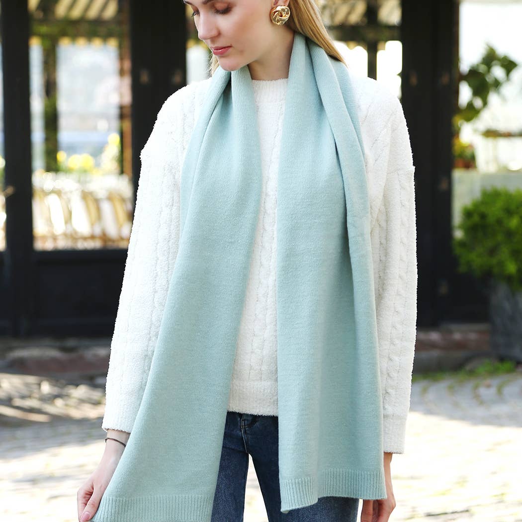 Fashion City - Wholesale Scarf - Women's - Solid Color Soft Ribbed Oblong Scarf19