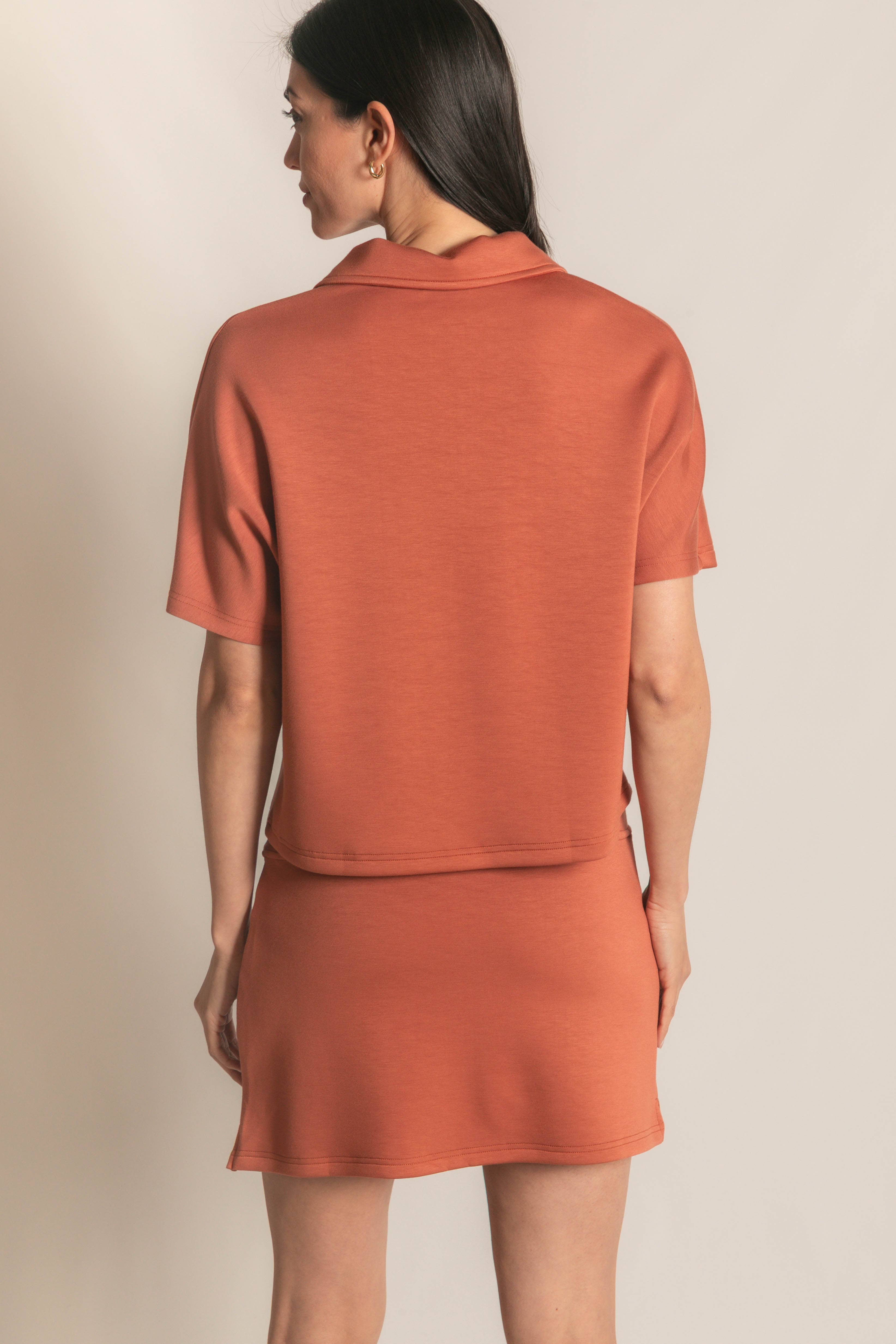 P. CILL - Wholesale Knit Top - Women's - P. CILL Butter Modal Short Sleeve Quarter Zip Top66