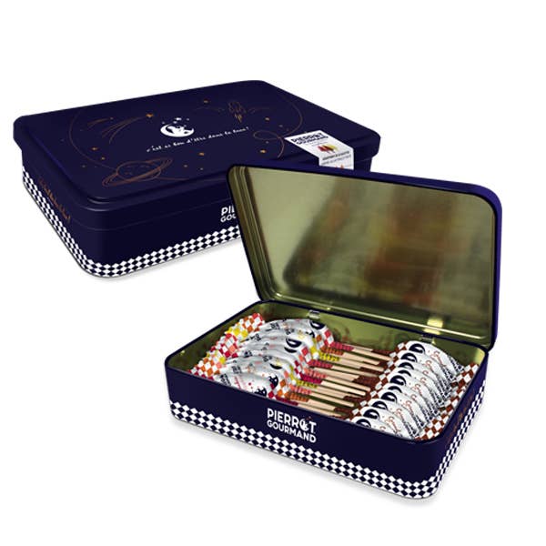 The French Farm - Wholesale Lollipop - Pierrot Gourmand Tin of Lollipops 9.24oz - 20CT0