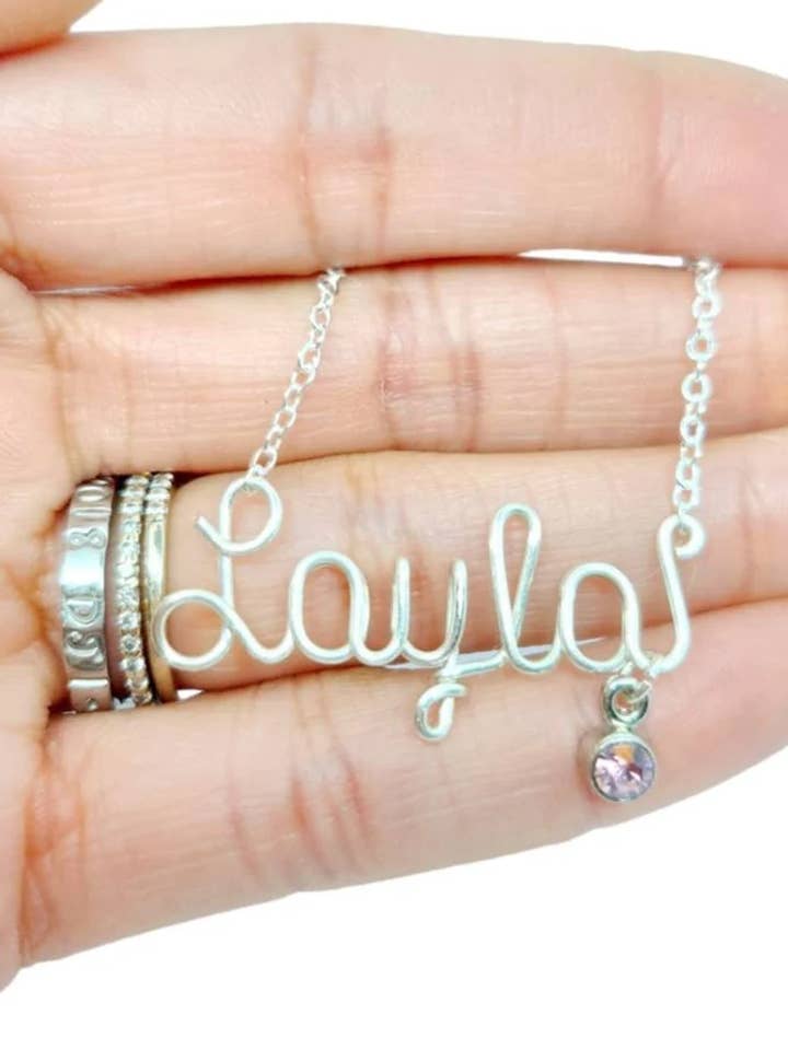 Custom Name Necklace for wholesale by Dina Loves Wire
