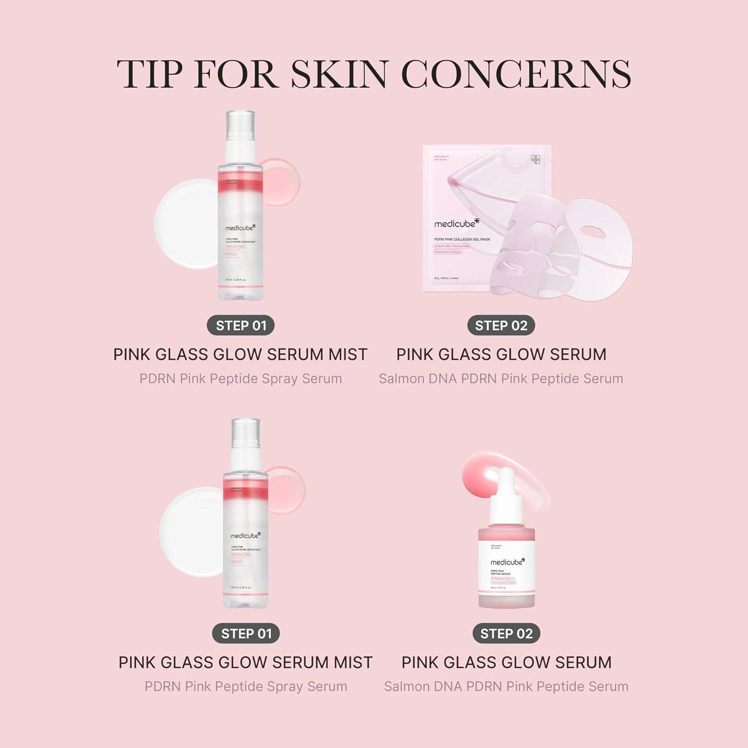 MEHIAZ - Wholesale Facial Serum/Concentrate - medicube Pink Glutathione Spray Serum – Radiant Skin 3.38oz4