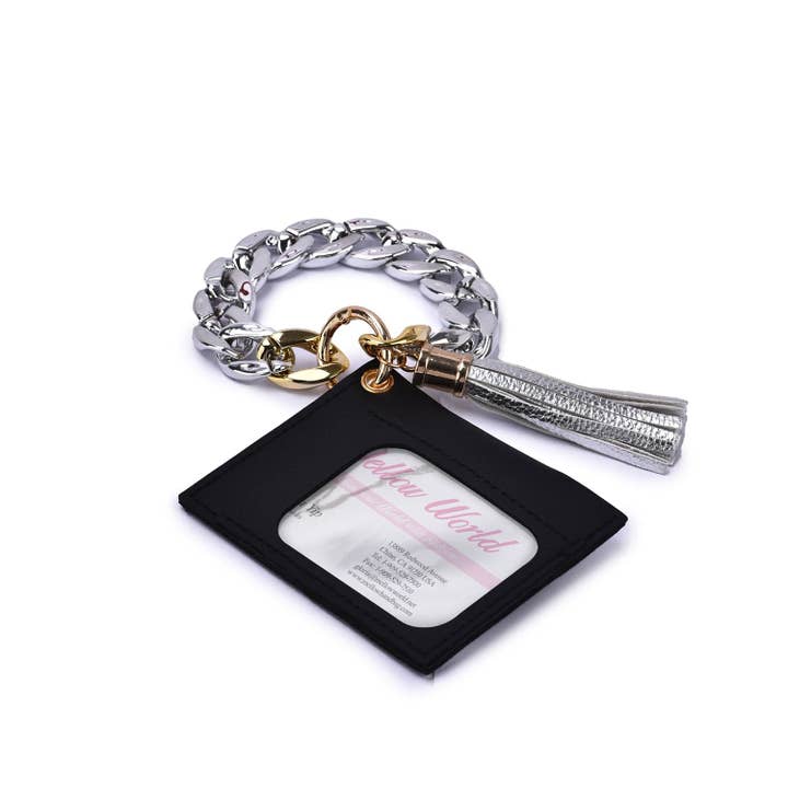 MiMi Wholesale - Wholesale Wallet - Women's - Rhinestone Keychain Bracelet Wallet with Chain Bangle5