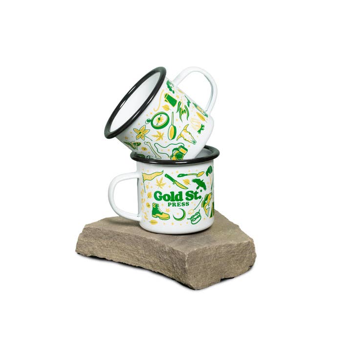 Tasse de Campement en Émail Rack Off pour la vente par Gold St. Press