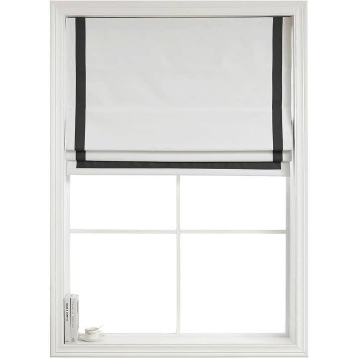 Shadisfy - Wholesale Blinds - Greenwich Roman Shade with Ribbon Border