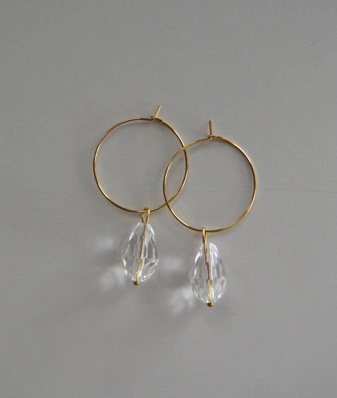 Jewelry By Elina Dahl - Wholesale Dangle Earrings - Earring Hoop Drop, large drop glass.0