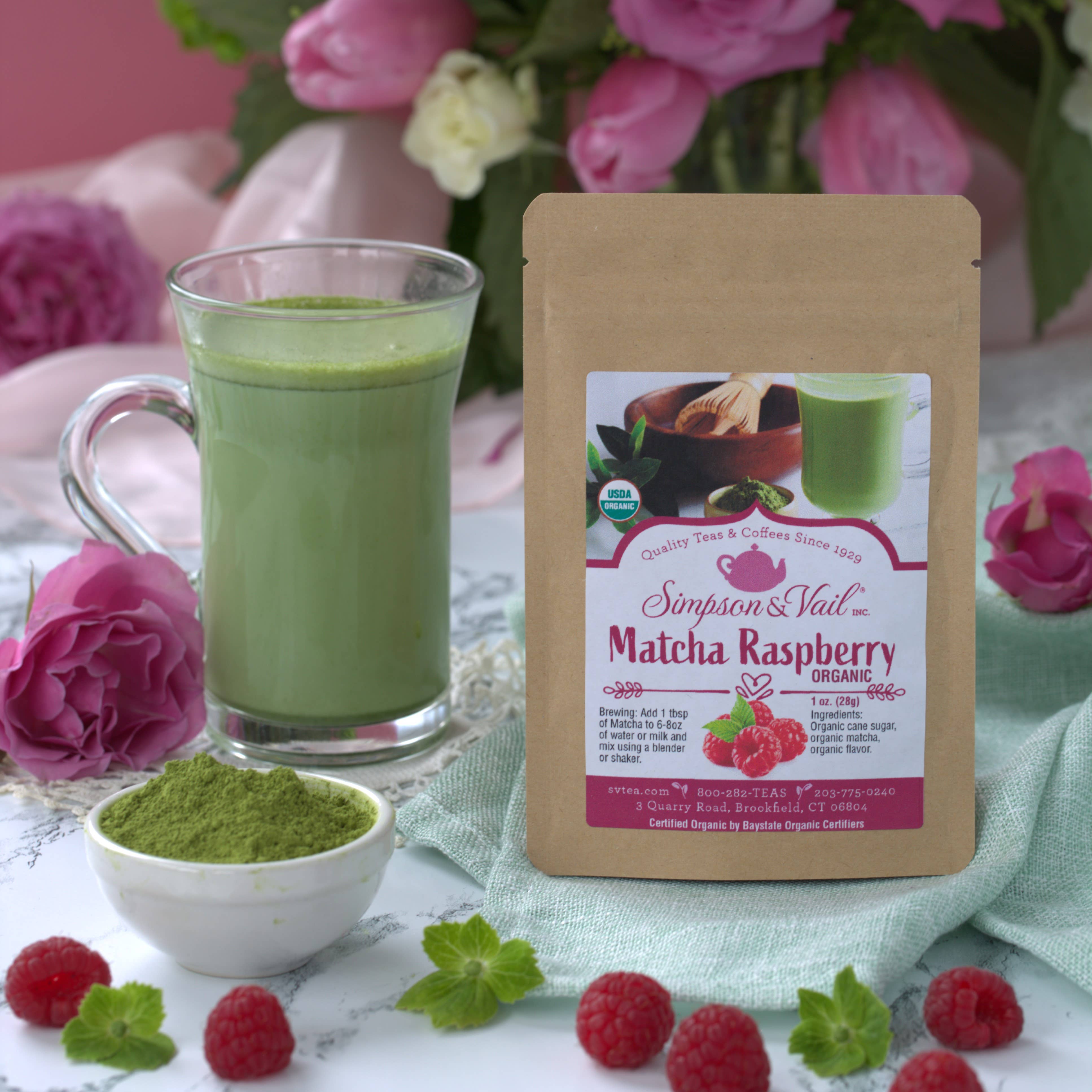 Simpson & Vail - Wholesale Loose Tea - Matcha Powdered Green Tea - Raspberry, Organic2