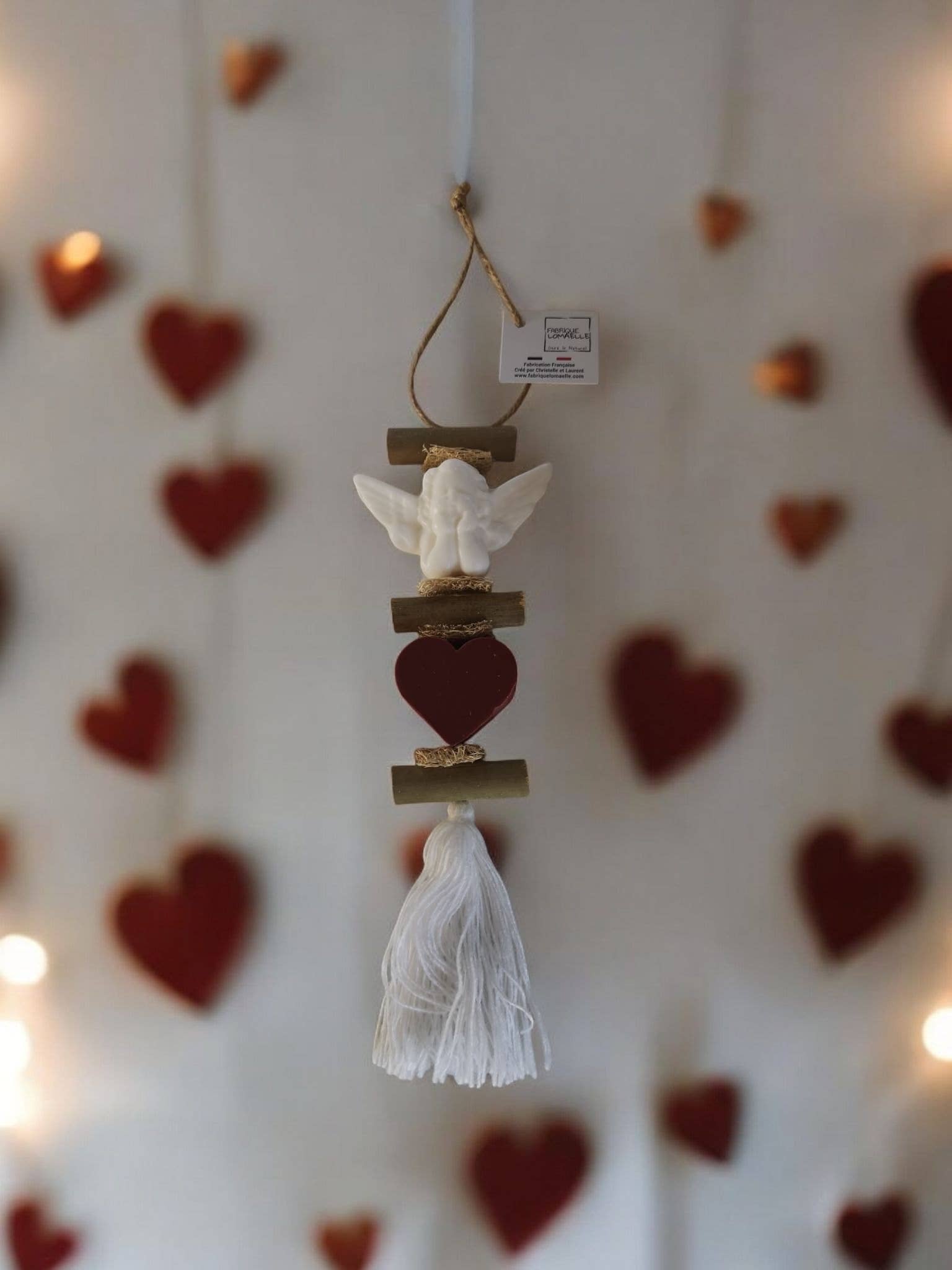 fabrique lomaelle - Wholesale Ornament - Vlecht 1 Zeep Witte Engel Bergamot 1 Zeep Hart Nag Champa1
