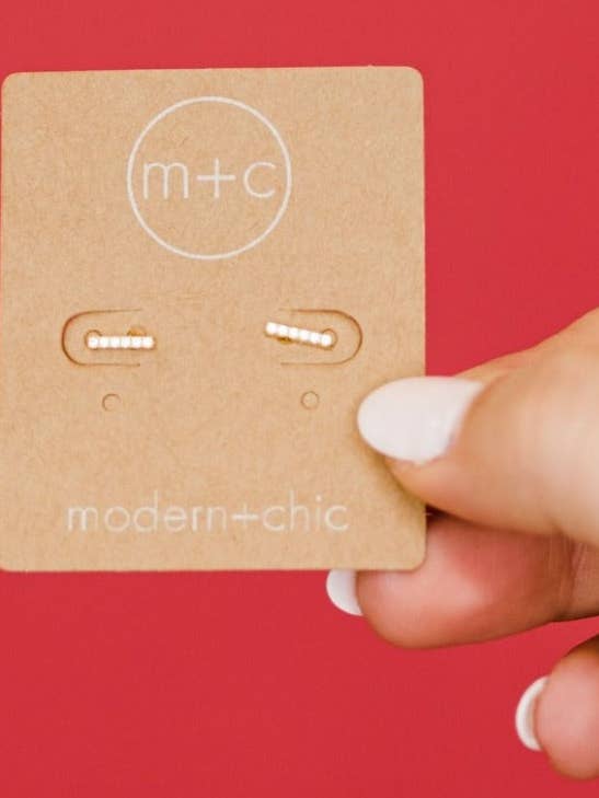 Christy Rhinestone Bar Earrings for wholesale by modern and chic