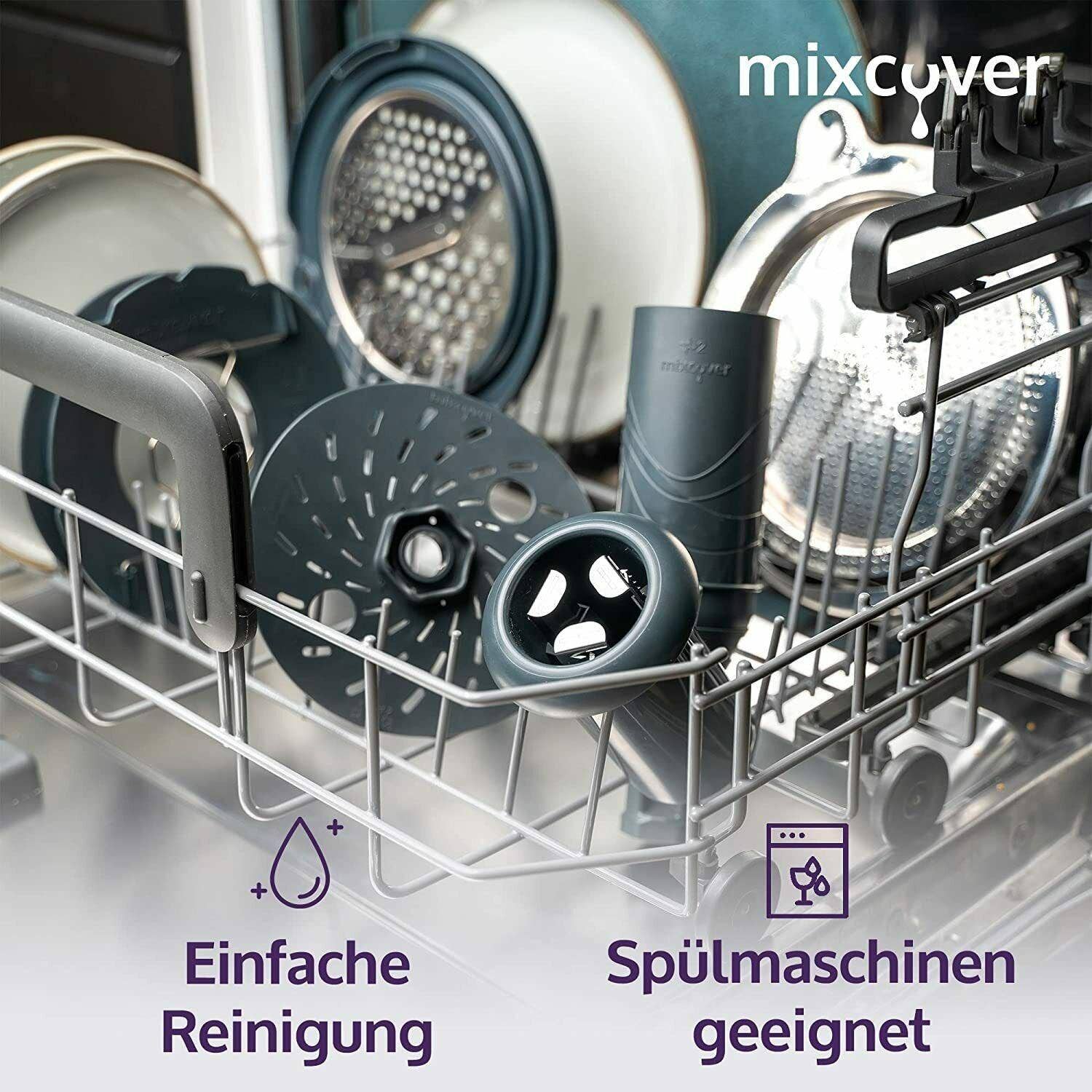 Mixcover GmbH – Engroshandel Køkkenredskab – Mixcover spiraludskærer til grøntsagsnudler kompatibel med Thermomix TM6 og TM57