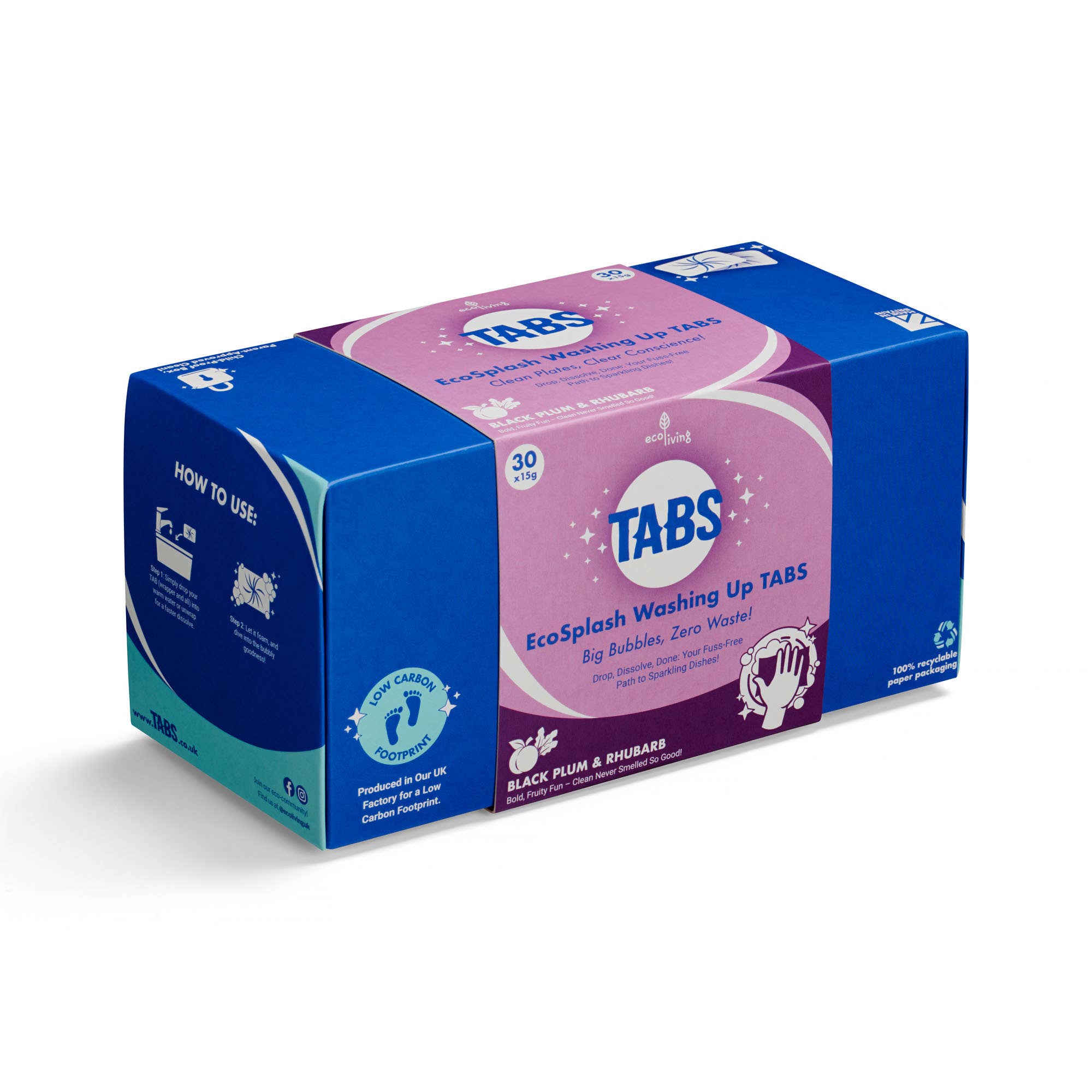 ecoLiving - Wholesale Dish Soap - TABS Washing Up Tablets -  EcoSplash UK5