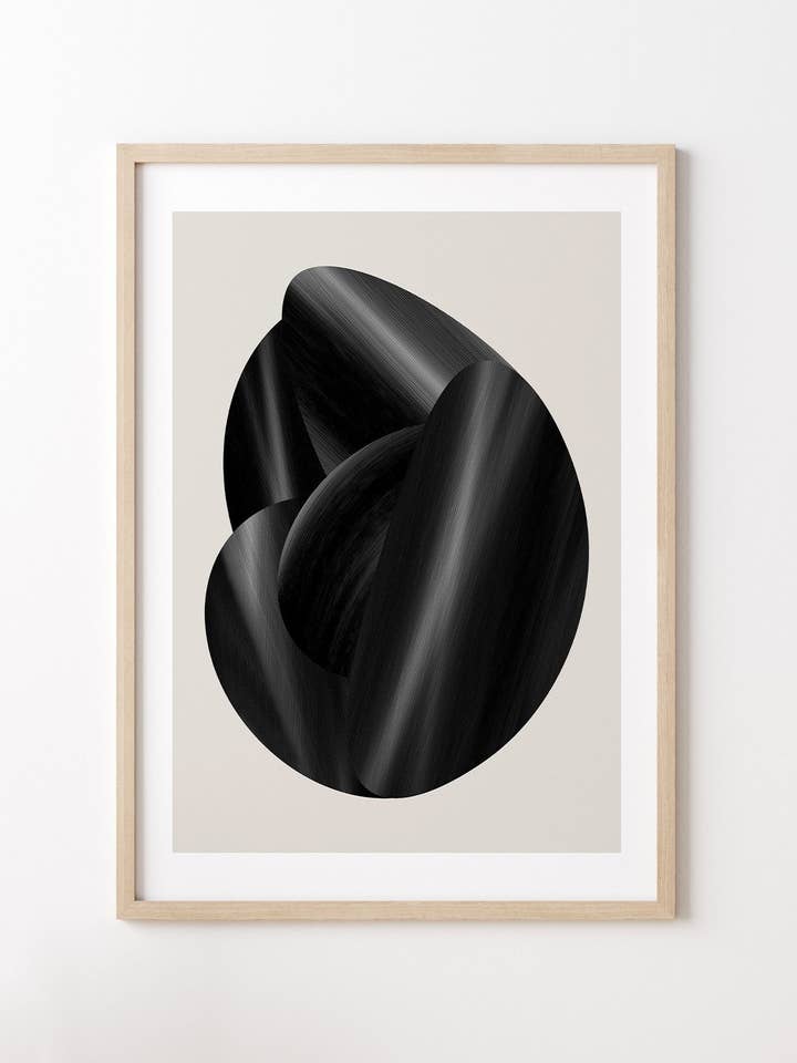 Black Velvet - Minimales schwarzes Kunstplakat (limitierte Auflage) für den Großhandel von MAISON CHARLOT