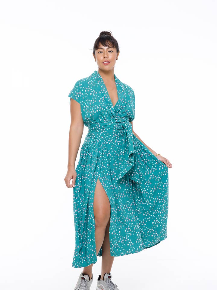 THE POINT DRESS - SPECKLED GREEN for wholesale by State of Georgia