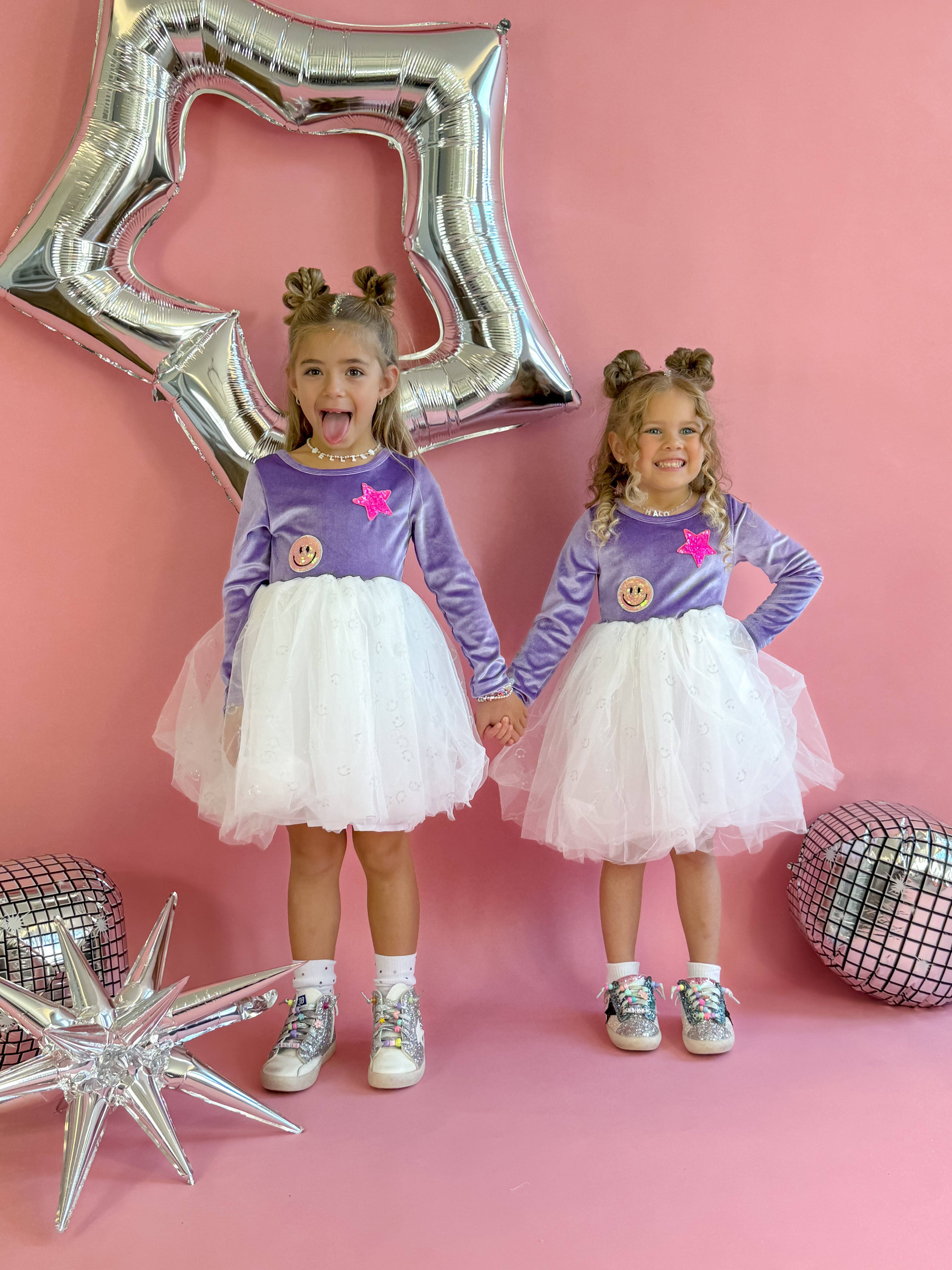 Ellie and Mila - Venta al por mayor Falda tutú - Niños - Vestido tutú con cara sonriente y brillo