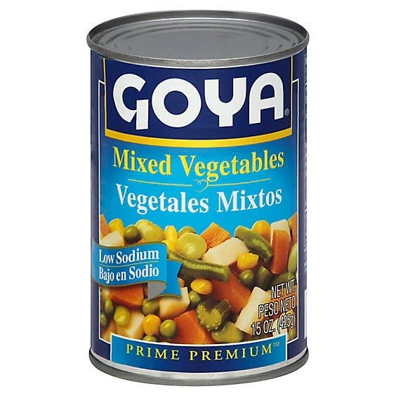 L&F Universal Goods - Wholesale Canned vegetables - GOYA Low Sod. Mixed Vegetables 24/14.9 oz.