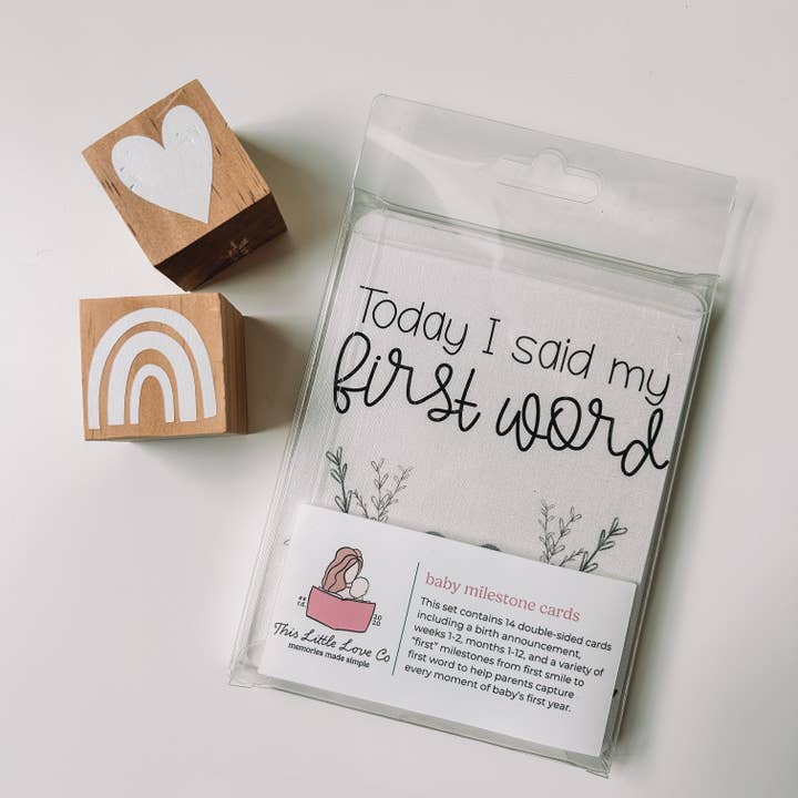 This Little Love Co - Wholesale Milestone Art/Keepsake - Kids & Baby - Baby Milestone Cards - Woodland Animals1