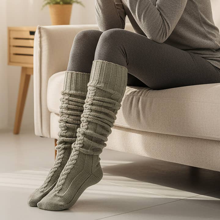 Wrapables.com - Wholesale Socks - Women's - Wrapables Cable Knit Thigh High Winter Boot Socks23