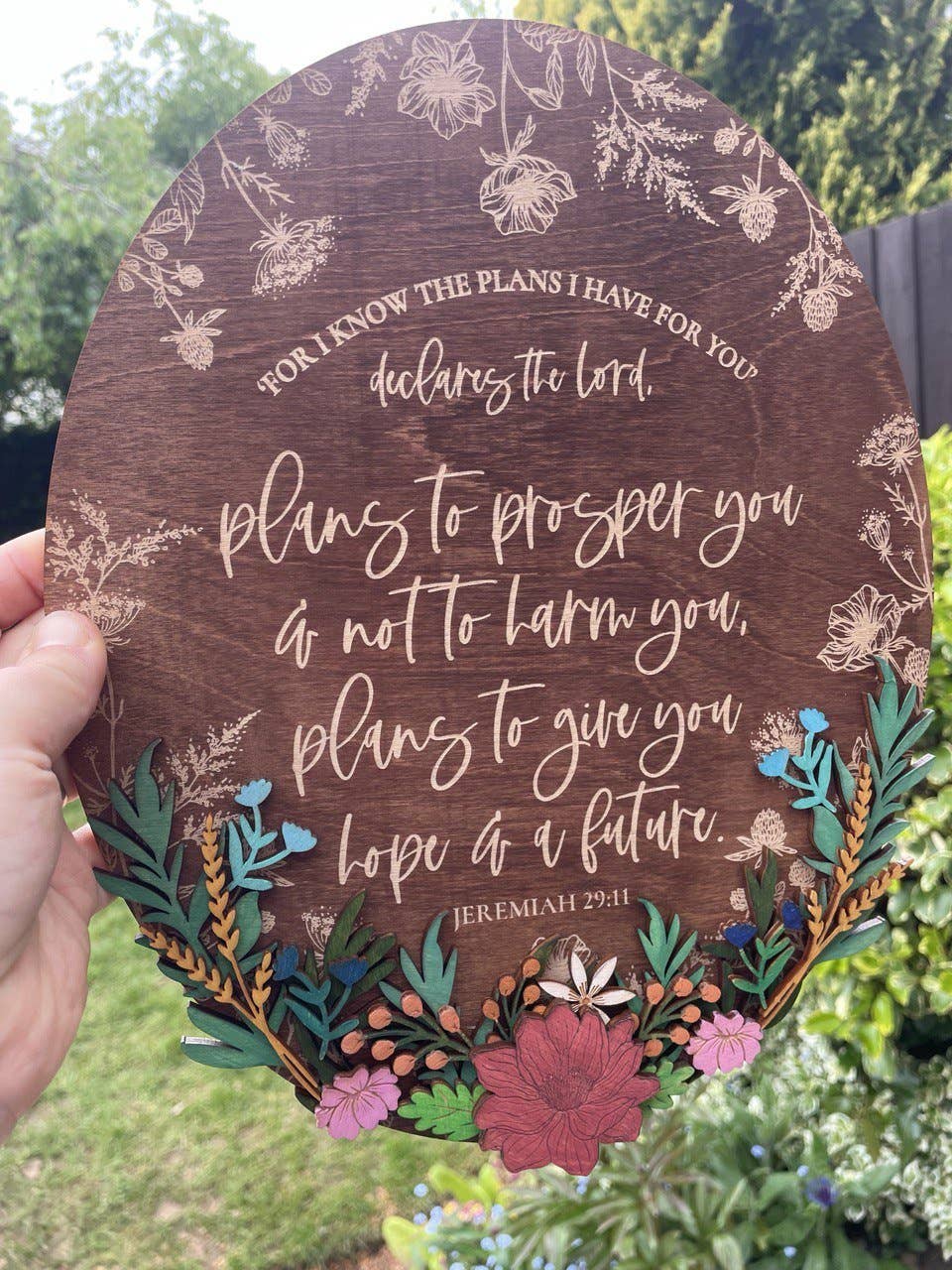 Birch and tides – wholesale Plaque – Jeremiah 29:11 I know the plans bible verse wall art0