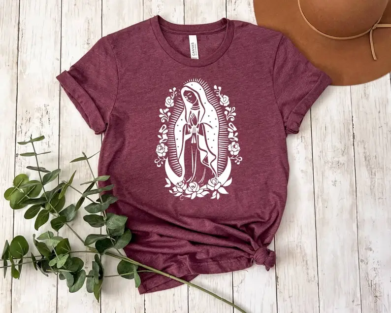 VibeClothing - Wholesale Screen Printed T-Shirt - Women's - Mother Mary T-Shirt0