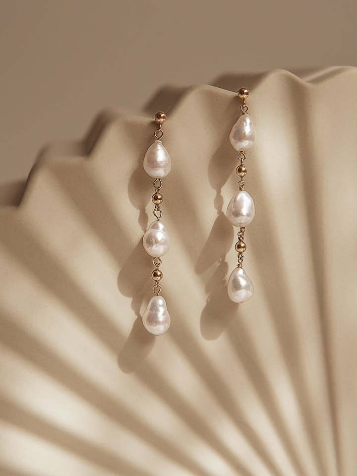 Pendientes Vega Pearl para venta al por mayor de Katy Faye