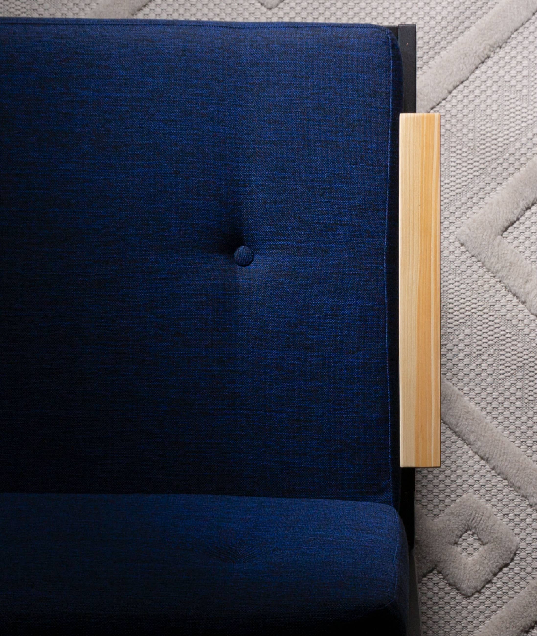 Multi Colored Koza Home Mist Navy Blue Single Garden Chair Black Skeleton 6004 Single for wholesale on Faire5