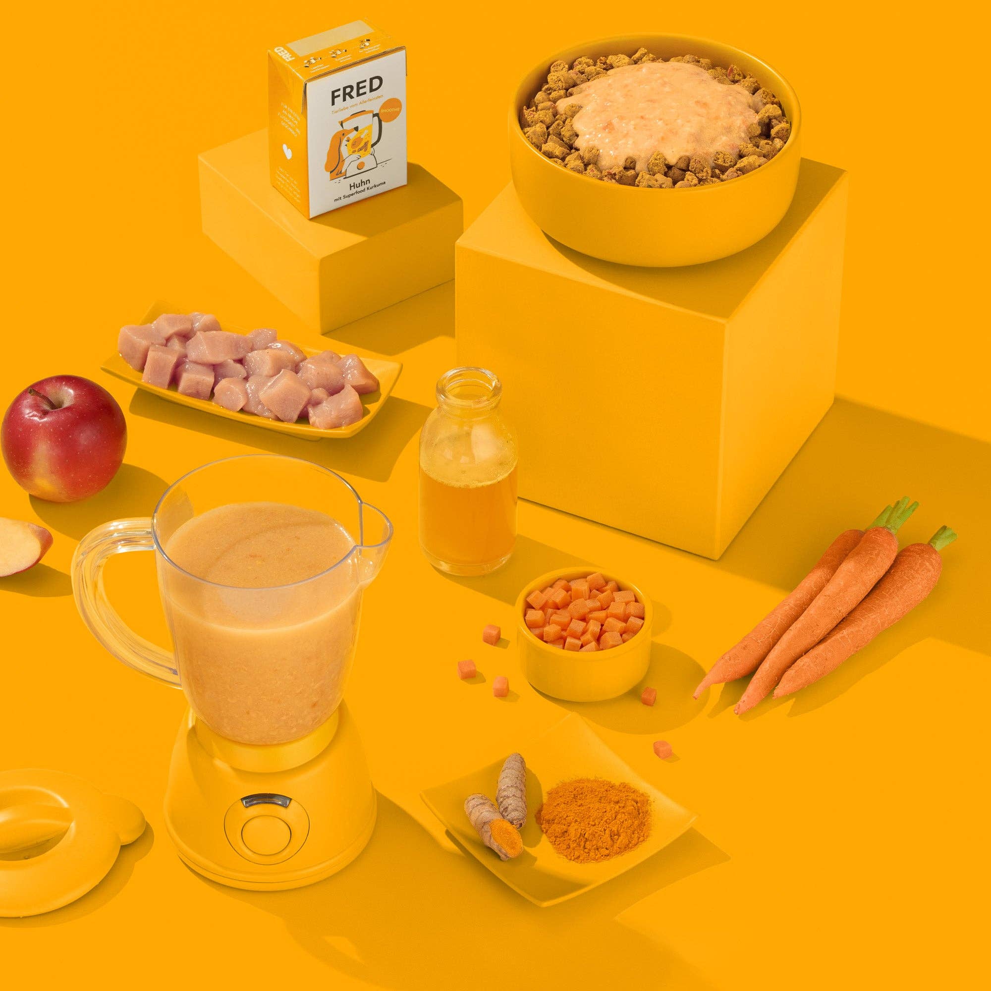 FRED & FELIA – comida - Cão por atacado – FRED Smoothie Frango com Curcuma1