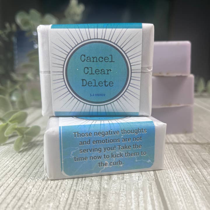 Cancel Clear Delete Soap, Change your thoughts! 3.2 ounce for wholesale by My Enchanted Path