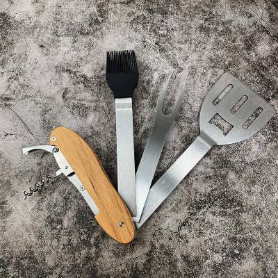 KIKIRIKIT – wholesale Grillverktyg för utomhusanvändning – Barbecue-set med 5 verktyg i ett från KIKIRIKIT4