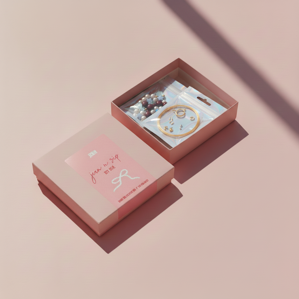 Atelier Jean - Wholesale DIY Craft Kit - JEAN 'N SIP DIY BOX ARMBAND // SEA ME GLOW2