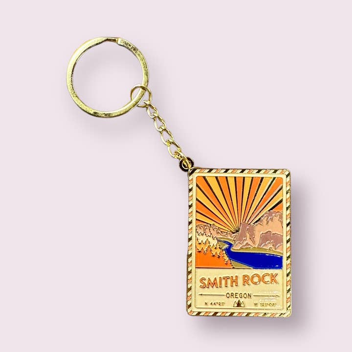 Smith Rock Oregon - Porta-Chaves para Cartões Postais Esmaltados por atacado de Landmarks Unlimited