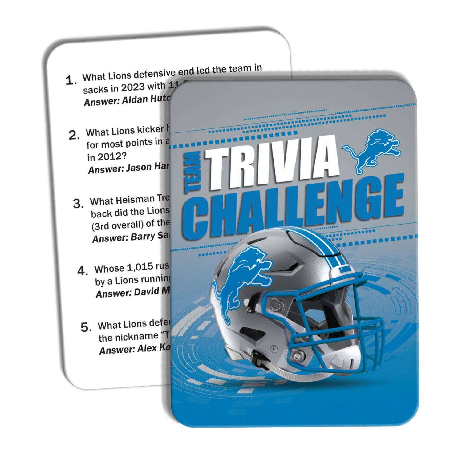 Masterpieces Puzzles - Wholesale Card Game - Detroit Lions Trivia Challenge1