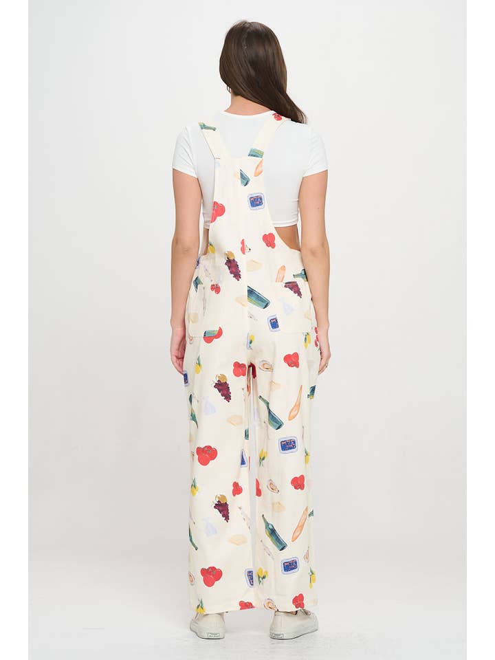 SM WARDROBE - Vente Salopette – femme - RAVISSANTE SALOPETTE À IMPRIMÉ PIQUE-NIQUE PRINTANIER4