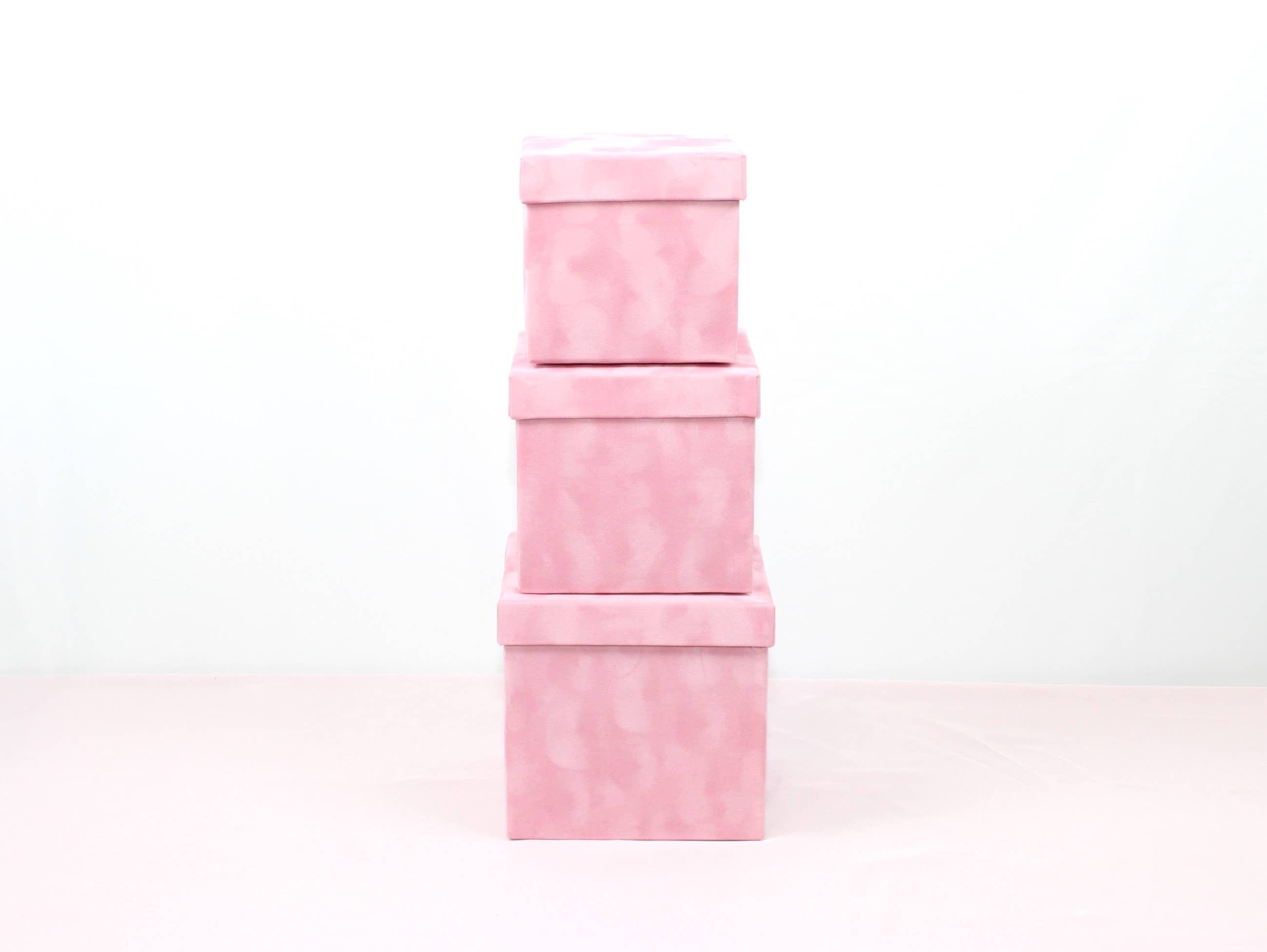 Elegant Design Supply – Caixa decorativa por atacado – Caixa de chapéu de flor quadrada Velvet Cube com Tampa6