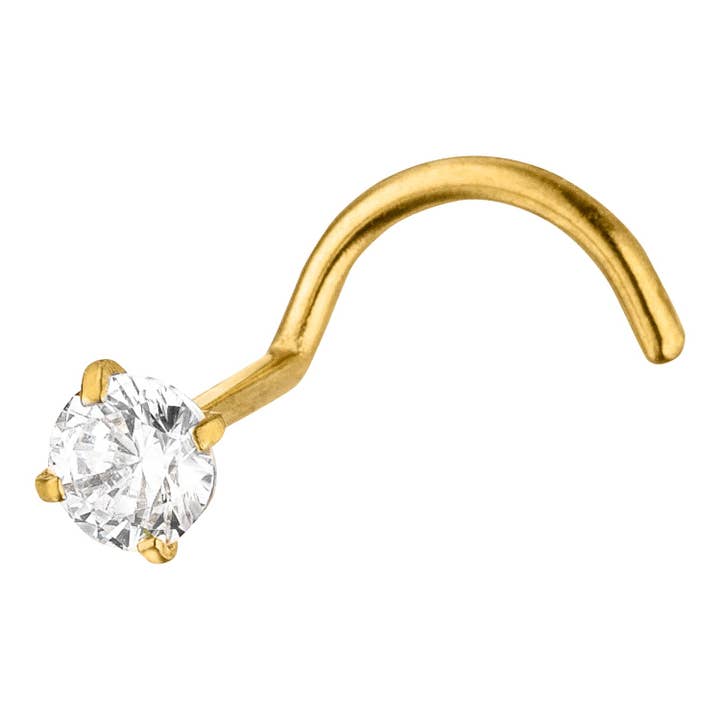 Spiral Tennis Nose Stud | Titanium for wholesale by Schmuckgroßhandel