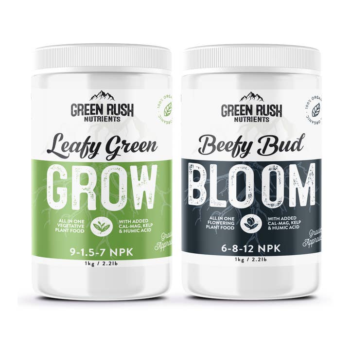 Green Rush Nutrients - Wholesale Fertiliser - Veg To Harvest Pack: Leafy Green Grow & Beefy Bud Bloom Combo7