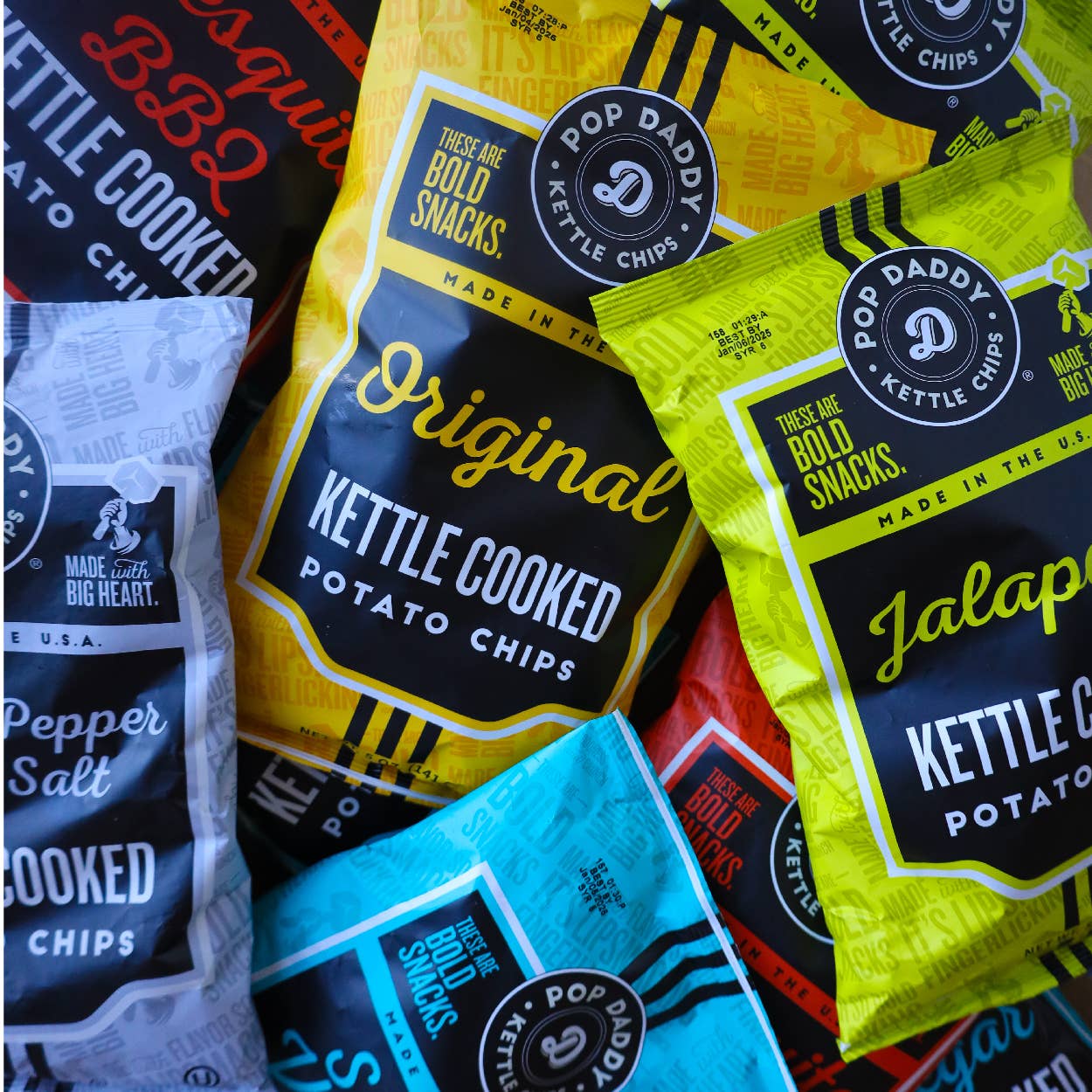 Pop Daddy Snacks - Vente Chips - Croustilles cuites au poivre concassé et au sel de mer, 5 oz3