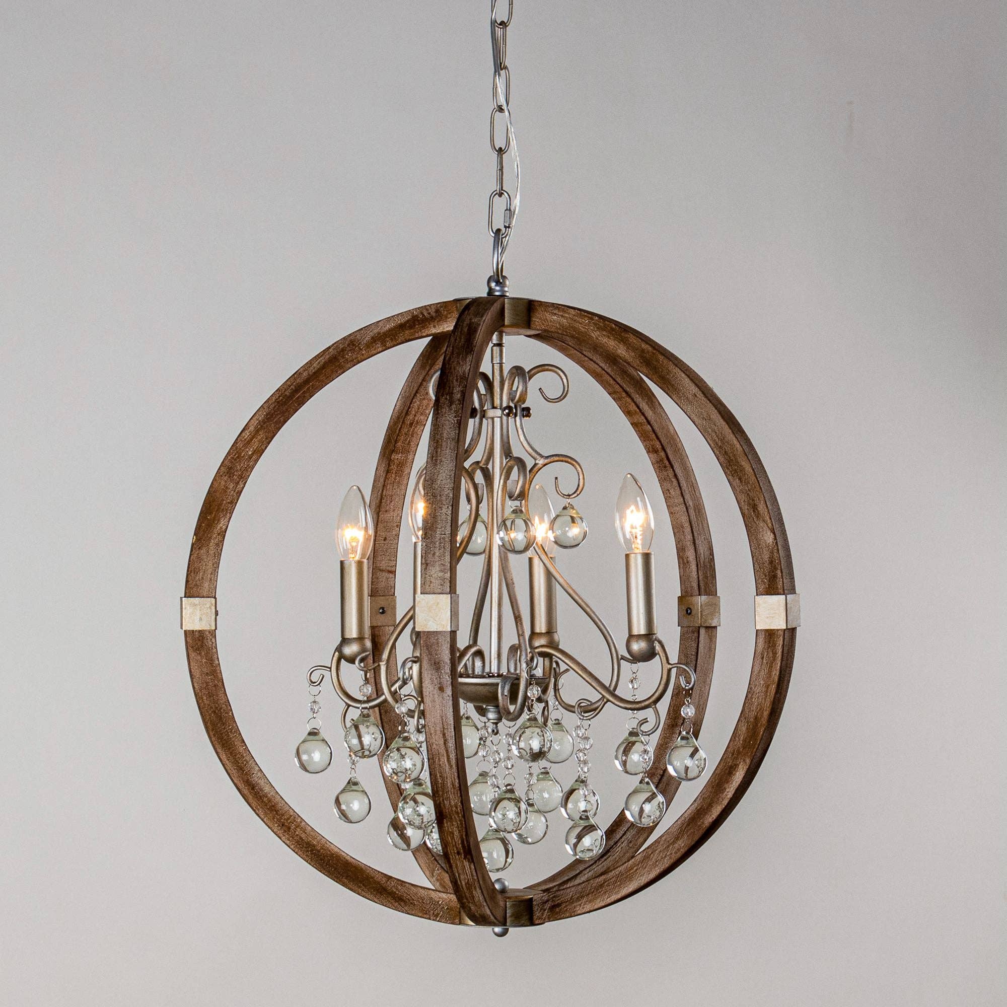 Brio Lighting - Wholesale Chandelier/Hanging Light - Lusteria Rustic Brown 4-Light Caged Pendant Light14