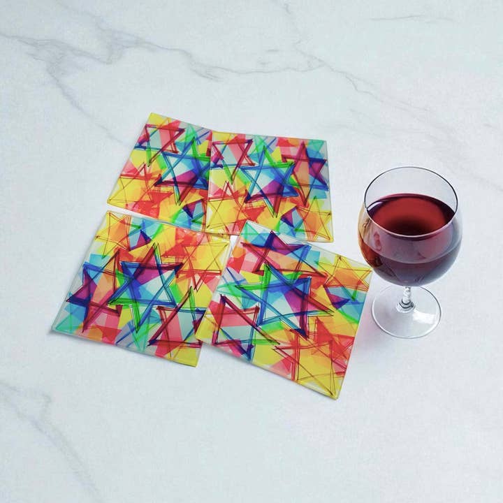Star of David Jewish Star Judaica Coaster Set for wholesale by Resinate By KS / by KRISTIN SMITH
