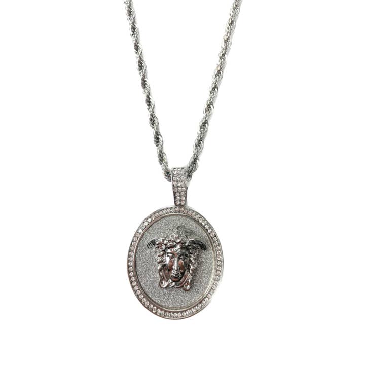 Silver LION PENDANT NECKLACE for wholesale on Faire1