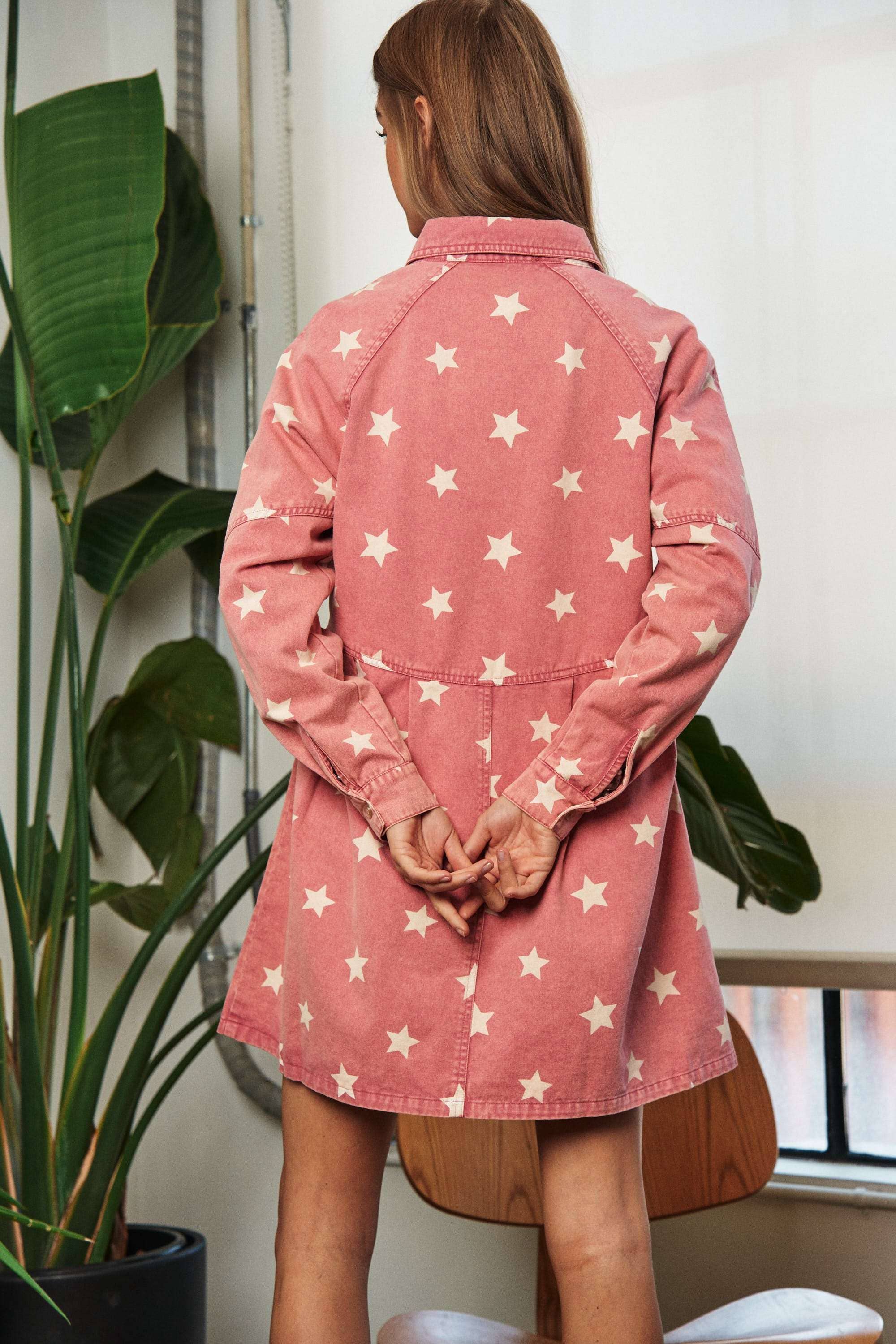 Rosa Francesa CAMISA DE MANGA REGLAN LAVADA PLUS STAR GARMENT de venta al por mayor en Faire6