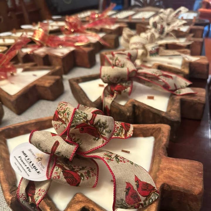 Brown's Creek Honey Farm - Wholesale Jar/Filled Candle - Christmas Tree Dough Bowl Candle0