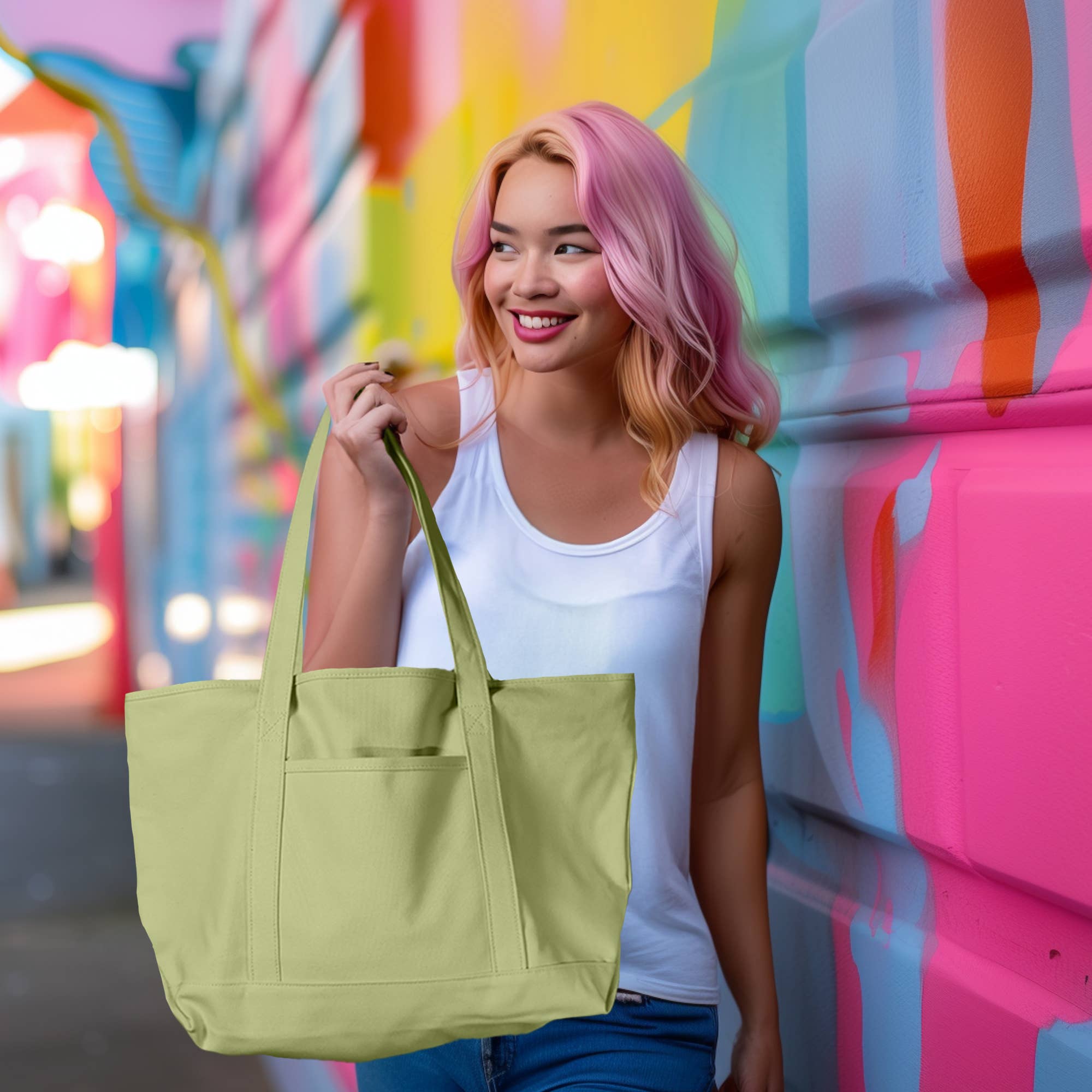 Dalix – Großhandel Tragetasche – Damen – Dalix 23" Deluxe 24 oz. Baumwoll-Canvas-Tragetasche mit Reißverschluss33