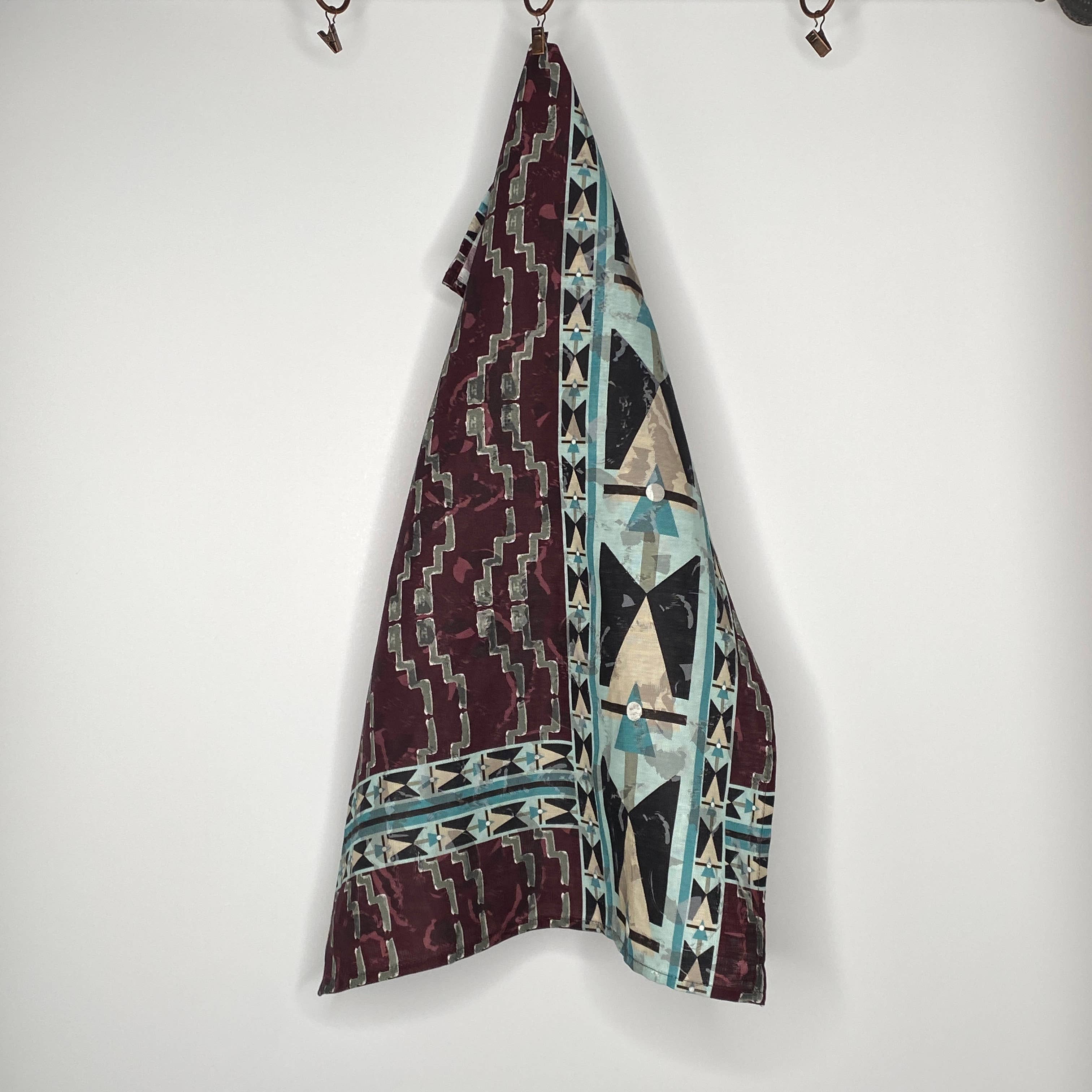 Cher the Fire - Wholesale Tea Towel - Tea Towel Linen- Southwest Mountain Arrow Wild Garnet4