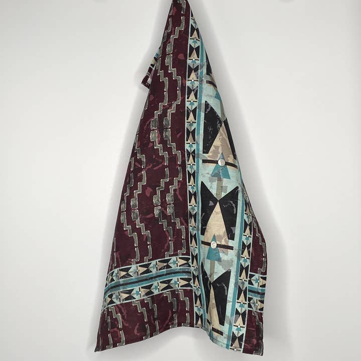 Cher the Fire - Wholesale Tea Towel - Tea Towel Linen- Southwest Mountain Arrow Wild Garnet4