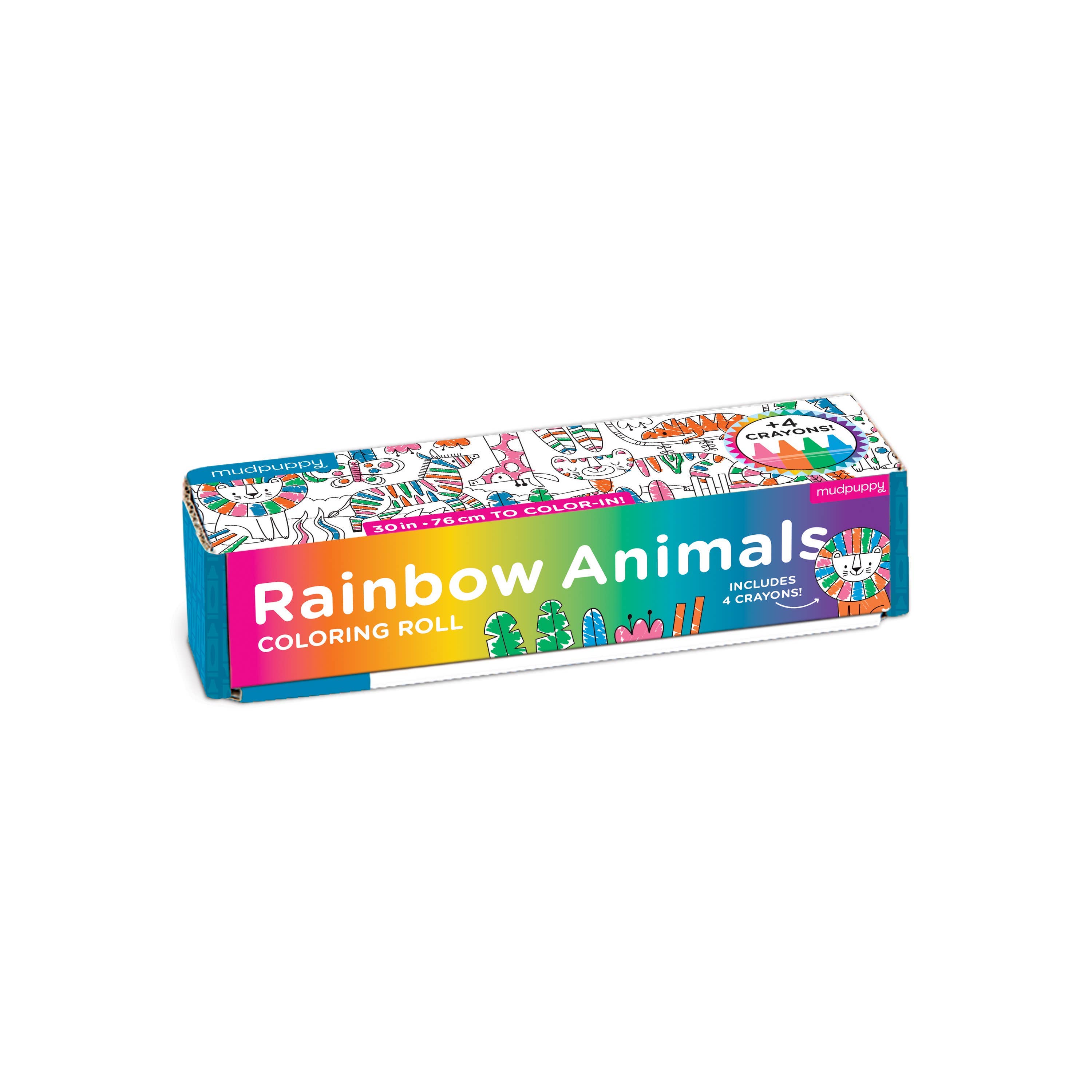 Chronicle Books - Wholesale Coloring & Activity Book - Kids & Baby - Rainbow Animals Mini Coloring Roll2