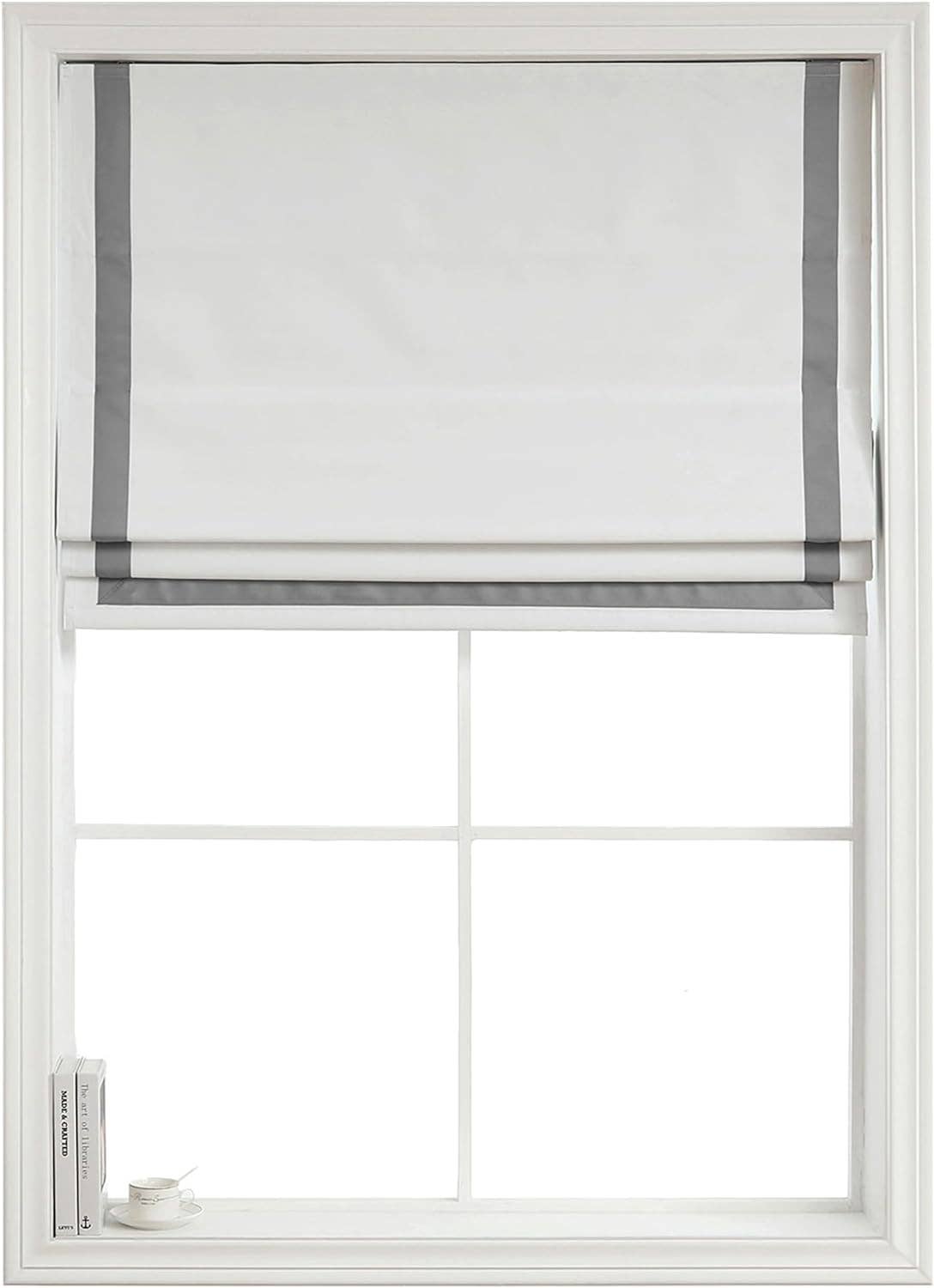 Shadisfy - Wholesale Blinds - Greenwich Roman Shade with Ribbon Border2