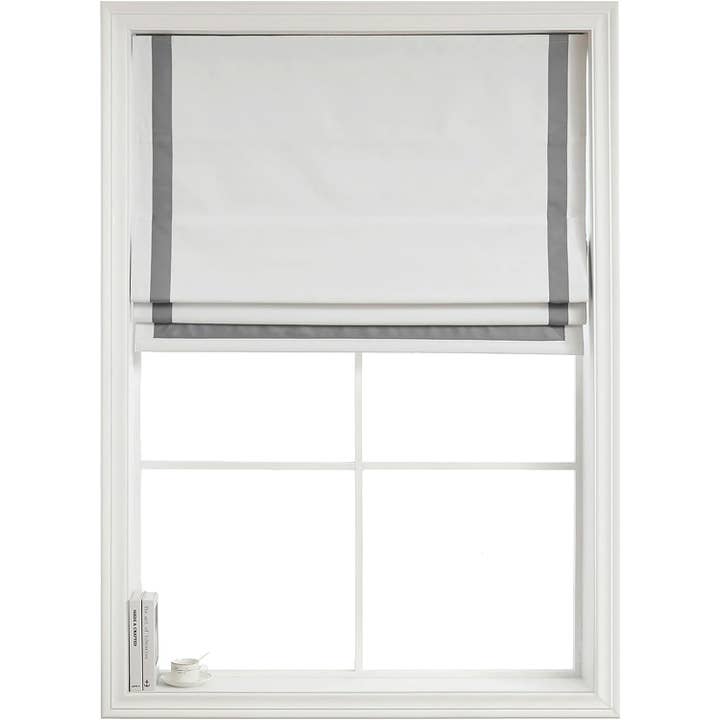 Shadisfy - Wholesale Blinds - Greenwich Roman Shade with Ribbon Border2