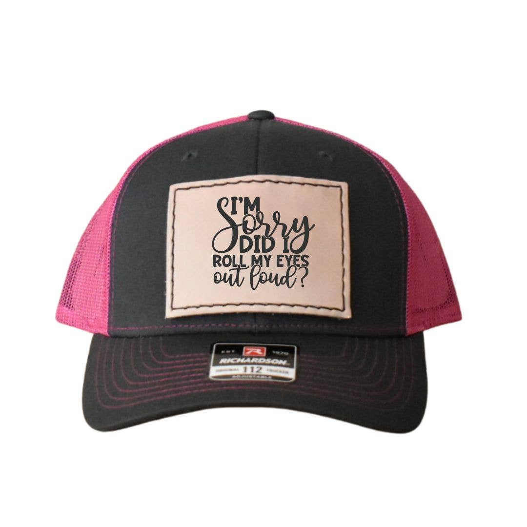 Prairie Buffalo - Wholesale Trucker Hat - Unisex - Trucker Hat - I'm Sorry Did I Roll My Eyes Out Loud Leather Hat Patch5