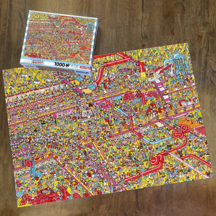 AQUARIUS, GAMAGO, ICUP, & ROCK SAWS by NMR Brands - Wholesale Puzzle - Adult - Where's Waldo - Cake Factory 1000 Piece Jigsaw Puzzle2