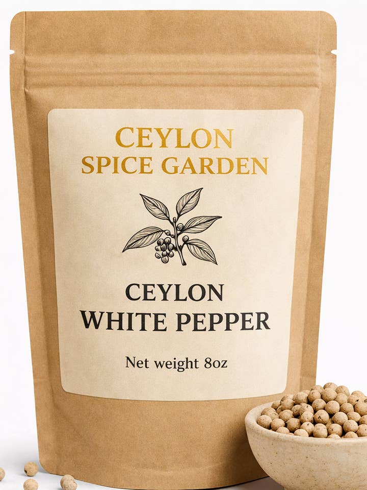 Premium Ceylon White Pepper - Authentic Sri Lankan Whole Peppercorns for wholesale by Ceylon Spice Garden